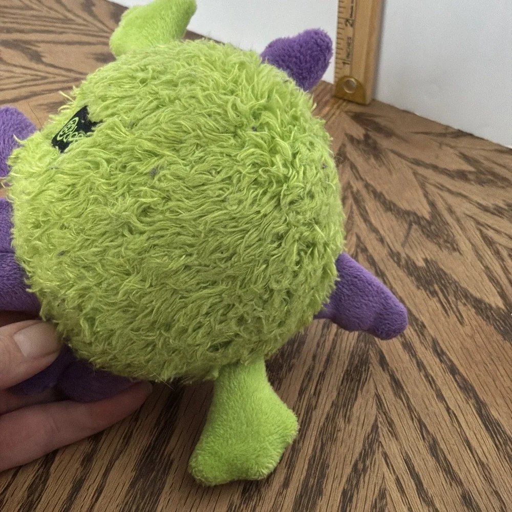 Playclean Germs Squeaky Plush Dog Toy with Odor-Eliminating Essential Oils, Chew